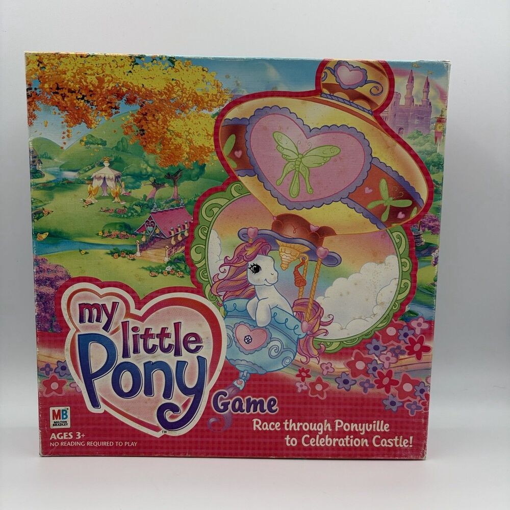 Vintage 2003 MLP My Little Pony Game Race Through Ponyville COMPLETE